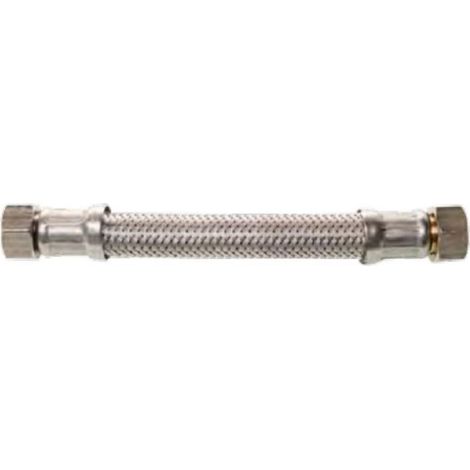 Flexible tresse inox coude 3/4' femelle - 3/4' mâle – Longueur 500 mm – Diamètre 19 mm – Applications sanitaires et chauffage (1/4)