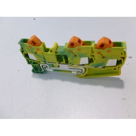 Bloc de jonction simple connexion auto vert-jaune pour cable 2,5 mm² QTC 2,5-twin-pe PHOENIX CONTACT 3206474