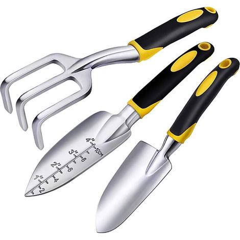 3 PCS Mini Outils De Jardin Ensembles Durable Jardinage Outil À Main Ergonomique et Résistant À La Rouille pour Femmes Enfant Hommes Jardinier (1/5)