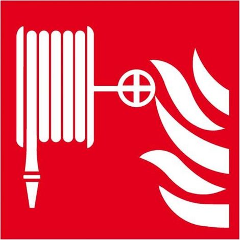 SafetyMarking Brandschutzschild Folie B200xH200 mm Löschschlauch langnachleuchtend (1/4)