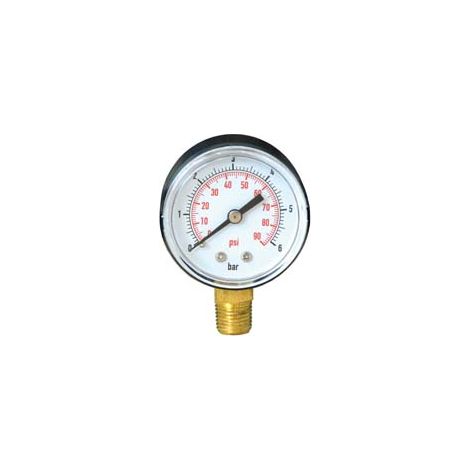 MANOMETRO PER POMPE CON ATTACCO RADIALE VERTICALE DN ø mm.55 attacco radiale raccordo M 1/4