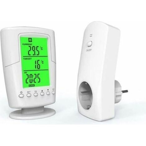Prise Thermostat Sans Fil Programmable Contrôle Domestique de Température avec Isolation (1/5)