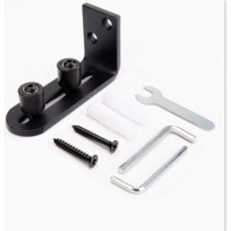 CSPARKV Système de porte coulissante 2 pièces Rail de roulement Guide au sol Porte coulissante : 8 en 1 Système de porte coulissante Guide au sol Guide de porte coulissante Guide au sol Mur Parfait (1/5)