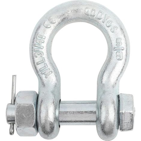 Manille d'Ancrage G2130 2T 3.25T 4.75T 6.5T Manille d'Ancrage en Acier Allié Résistant Type d'Arc en Acier avec Pièces De Machine De Levage De Navire à Écrou(3.25T(1pcs)) (1/5)
