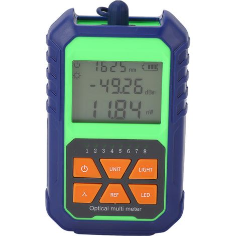 Tragbares optisches Multimeter, Mini-Leistungs-Glasfaserkabeltester mit Hintergrundbeleuchtung, -70 bis +6 dBm (1/5)