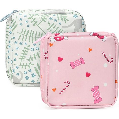 Sac de rangement pour serviettes hygiéniques 2 pièces,
