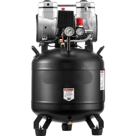 Compresseur d'air 30L, 1.5kW, 113L/min à 6.2 bar, pression max 10 bar, sans huile, idéal pour réparation auto, gonflage pneus, peinture et clouage bois. (1/5)