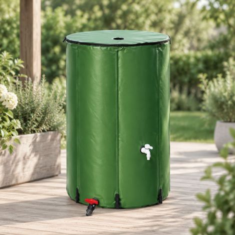 Récupérateur d'eau de pluie 250 L – Cuve en PVC – Équipé d'un robinet de vidange – Pour systèmes d'irrigation et jardinage durable - PRO 250 L (1/5)