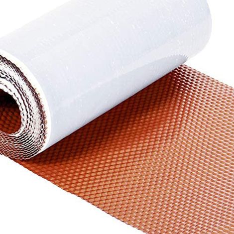 DMS – Rouleau d'étanchéité solin rouge auto-adhésif 30 cm x 5 m – Aluminium laqué RAL 8004 – Résistant aux UV et intempéries