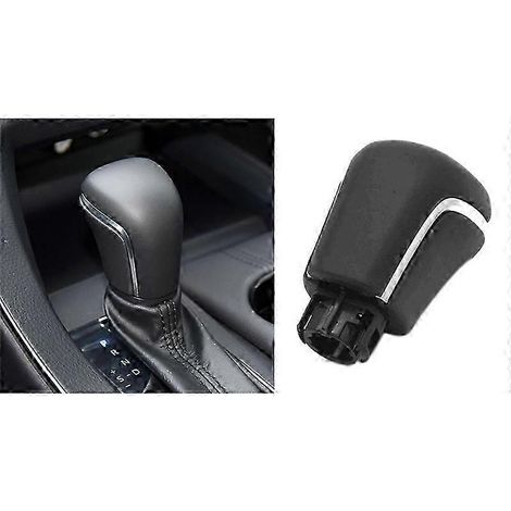 Pommeau de levier de vitesse en cuir noir de haute qualité pour Toyota Corolla, Levin, Camry, XV70, V70 et Avalon (2018-2020). (1/5)