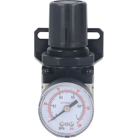 Druckregler für Luftkompressoren, 1/4-Zoll-NPT-Innengewinde, 0–150 PSI, einstellbares Manometer mit Montagehalterung (1/5)