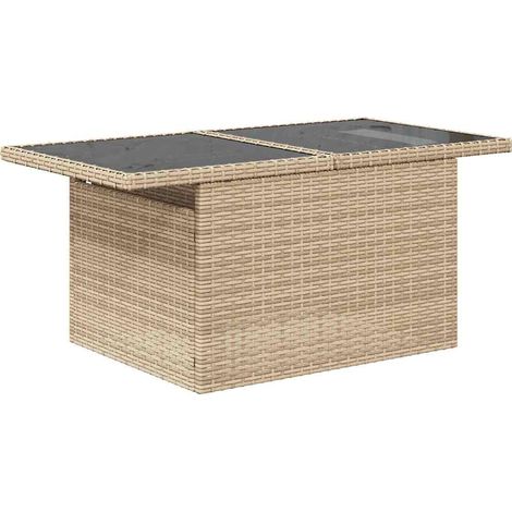 Maison Exclusive - Conjunto de sofá de jardín 10 pcs Beige Rattan