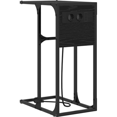 Maison Exclusive - Armadio da Notte Rovere Nero 41,5 x 26 x 60,5 cm (1/5)