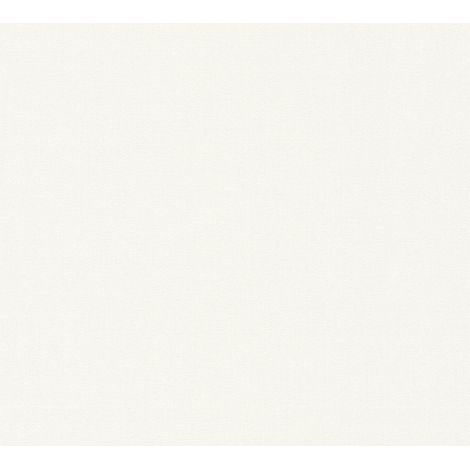 Papier peint uni blanc pour couloir Tapisserie moderne blanche pour déco scandinave Papier peint monochrome intissé style nordique (1/5)