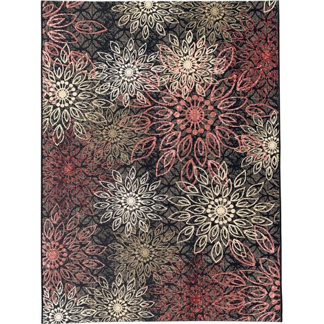 Tapis extérieur kilim 160x230 multicolore rectangle ORADE (1/4)