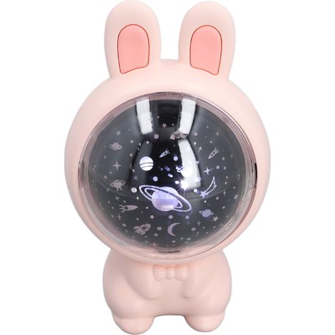 Projecteur d'étoiles en forme de lapin lumière douce lampe de nuit pour chambre salon maison 5V rose (1/5)