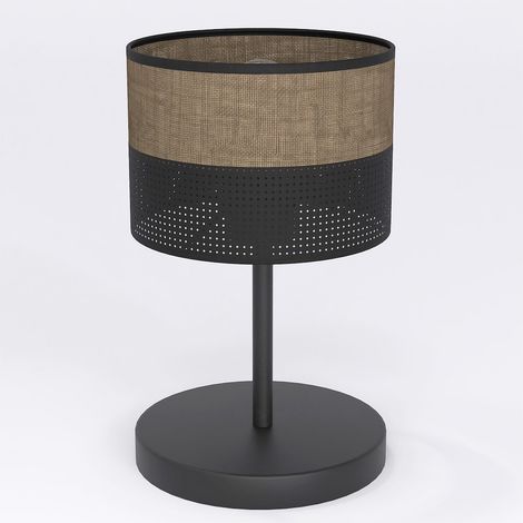 Lampada da tavolo Karbon in acciaio nero opaco