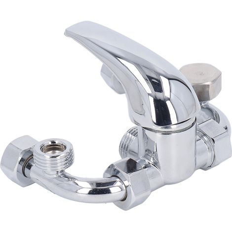 Robinet mélangeur en cuivre pour chauffe-eau électrique, montage en surface, coude en U, interrupteur eau chaude/eau froide, robinet de douche, entrée d'eau, pièces universelles G1/2 po (1/5)