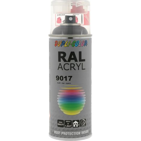 PEINTURE ACRYL RAL9017 NOIR TRAFIC MAT 400ML DUPLI COLOR