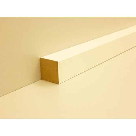 B.S. Bauprogramm Quadratleiste 200 cm 25 x 25 mm weiß Holzleisten