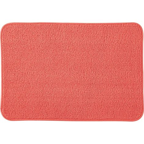 Tappeto bagno rosso 60x40 cm in microfibra antiscivolo Spring (1/3)