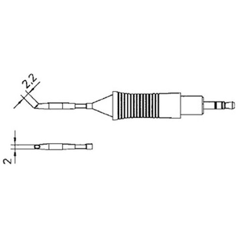 Weller RTM 020 G punta para soldador color plata 2 mm