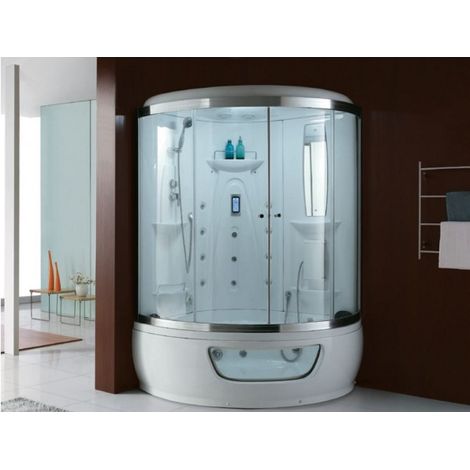 Cabine de douche d'angle hydromassante PALOMA K-549 130x130 cm x 225 cm (1/3)