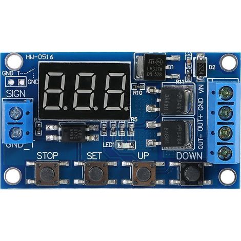 Programmable Timer Module DC 5V-36V, LED Delay Relay, Pump Motor Control (1/5)