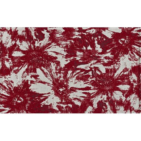 Tappeto Salotto Velour Antiscivolo Dis Fior Di Loto Colore Rosso Suardi, misura85x150coloreRosso (1/5)