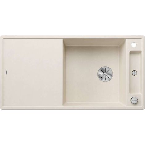 BLANCO Einbauspüle AXIA III XL 6 S Silgranit InFino Ablauf Softweiß Holz-Schneidbrett (1/3)