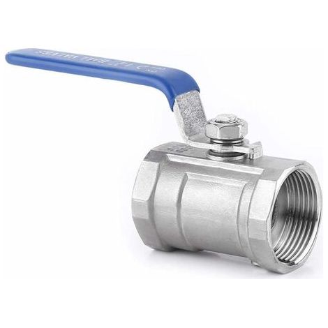 Robinet à boisseau sphérique en acier inoxydable SS 304 BSP - Avec filetage intérieur - Vanne sphérique avec poignée à levier - Commande manuelle marche/arrêt - Port réduit,DN15 (1/2") (1/5)