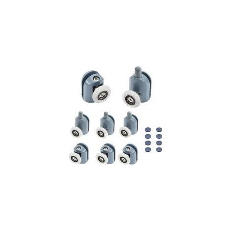 Componenti per puleggia della porta della doccia, rullo per porta scorrevole della doccia, rulli per porta della doccia antiruggine da 25 mm, rulli resistenti e durevoli per box doccia e porta del bag (1/5)