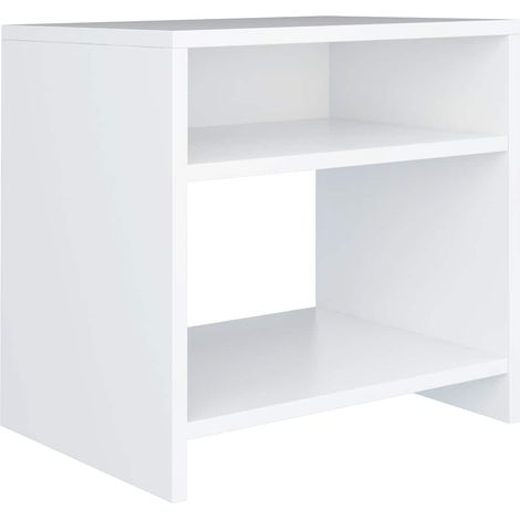 Maison Exclusive - Nachttisch Weiß 40x30x40 cm Holzwerkstoff (1/5)