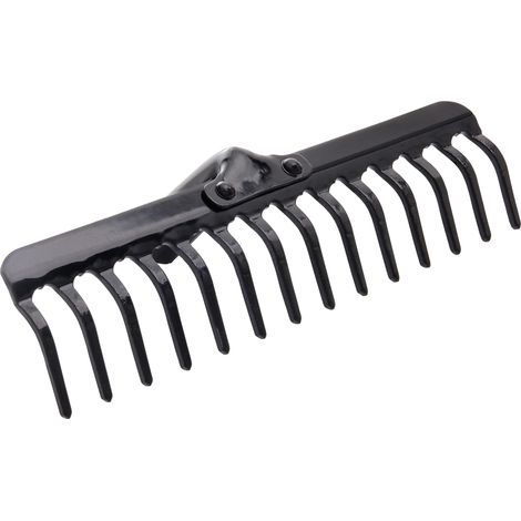 KADAX Gartenharke ohne Stiel, Gartenrechen aus Metall, Rasenrechen für Gartenpflege, Robuste Rasenha