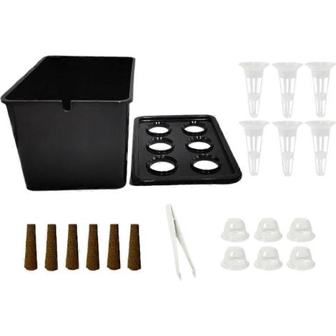 Kit de culture hydroponique complet pour jardinage domestique et intérieur, idéal pour la culture de laitues et de fleurs. (1/5)
