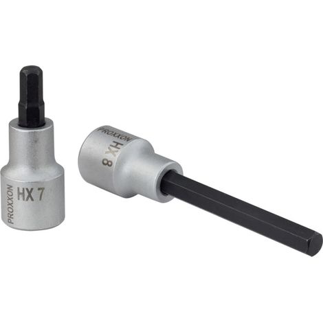 Proxxon Douille à cliquet 1/2" HEX 9, 55 mm de long