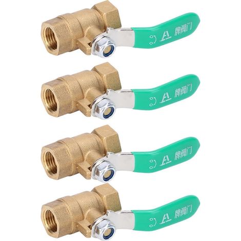 Stück 1/4-Zoll-Kugelhähne mit Innengewinde, dickwandiges Messing, Abflussabsperrventil, Wasserrohr-Sanitärsystem