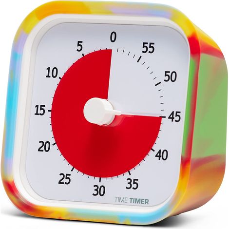Minuterie Visuelle L'Apprentissage des Enfants, Horloge Bureau des Enseigts, Outil D'Étude à Domicile et Réunions Fonctionnement Silencieux 9 x 5 x 9 cm (1/5)
