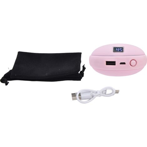 Mini-USB-Handwärmer, wiederaufladbar, 10000 mAh – Rosa – Tragbare Winterheizung (1/5)