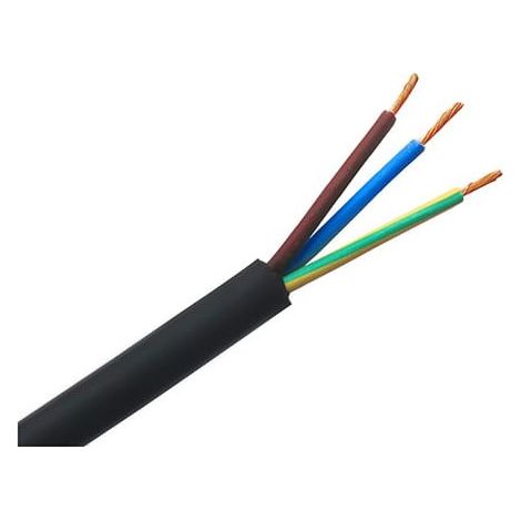Câble électrique H05RN-F 3G1 – 3 conducteurs – Section 1mm² – Tension 300/500V – Résistant à l'eau et aux températures -25/+60°C – Errebi Group