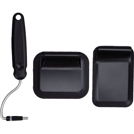 Spatule angle réglable têtes remplaçables PPSU antiadhésive pour œufs, crêpes et burgers, noir (1/5)