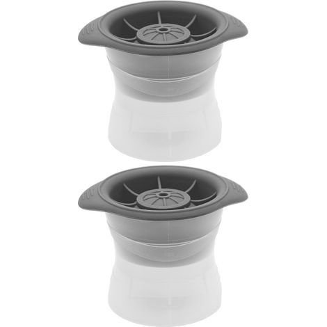 Lot de 2 moules à glaçons sphériques, moules à glaçons ronds empilables à fonte lente pour whisky et bourbon