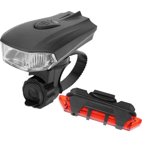 Komplettes Set aus Vorder- und Rücklicht für Fahrräder, USB-Ladefunktion, Warnfunktion, intelligente Erkennung, Fahrradbeleuchtung (1/5)
