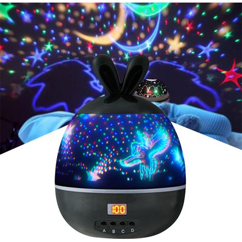 Veilleuse projecteur d'étoiles pour enfants, lampe de projection pour chambre de bébé, projecteur de ciel étoilé rotatif, cadeaux d'anniversaire et de Noël pour garçons et filles