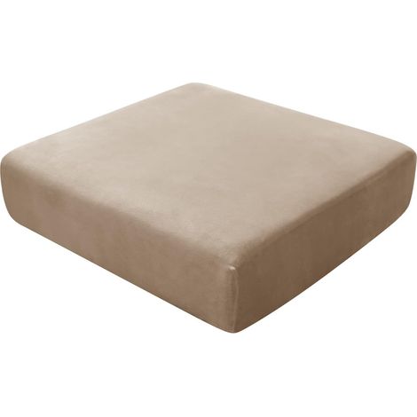 Sofa Seat Cushion Covers, Stretch Velvet Sofa Cushion Covers, Replacement Sofa Cushion Covers for Individual Cushions (Backrest Cover, Sand) (1/5)
