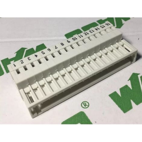 Wago 734-316/000-044 Connecteur m‚le à 1 conducteur - 16 pôles - 100% protégé contre le mismating