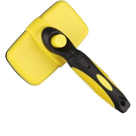 Cepillo autolimpiante para mascotas, negro/amarillo (1/5)