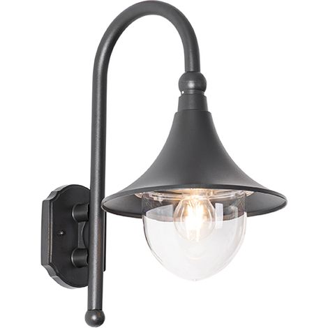 Classic Outdoor Wall Light Black IP44 - Daphne