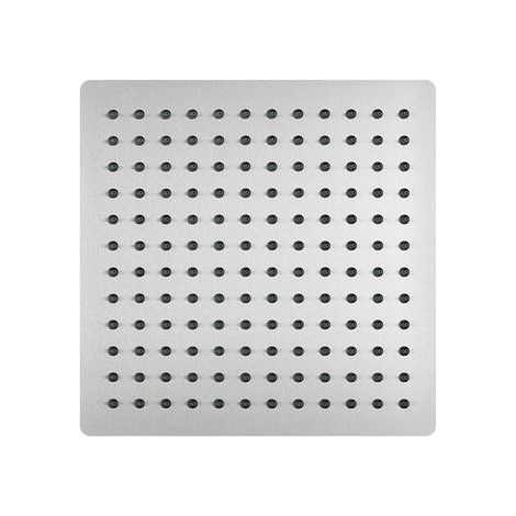 SOFFIONE DOCCIA QUADRO ULTRA SLIM ACCIAIO INOX- cm 25x25- DH- pezzi 1 (1/2)