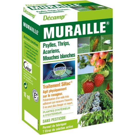 Insecticide biologique Siltac – Protection contre psylles, thrips, mouches blanches, acariens – Utilisation intérieure et extérieure – Respectueux de l'environnement – Décamp'